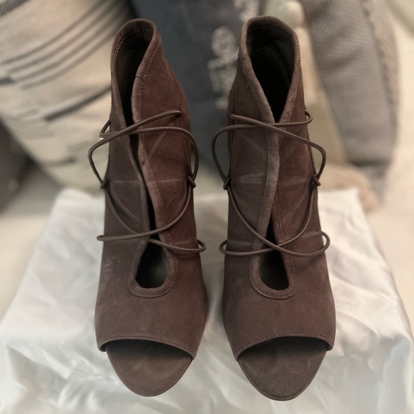 BCBG Suede Caged Open Toe Bootie - Picture 2 of 7